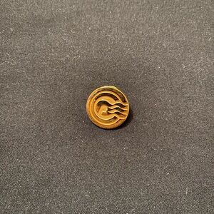 One Gold-tone Princess Cruise Captain's Circle Metal Lapel Hat Pin
